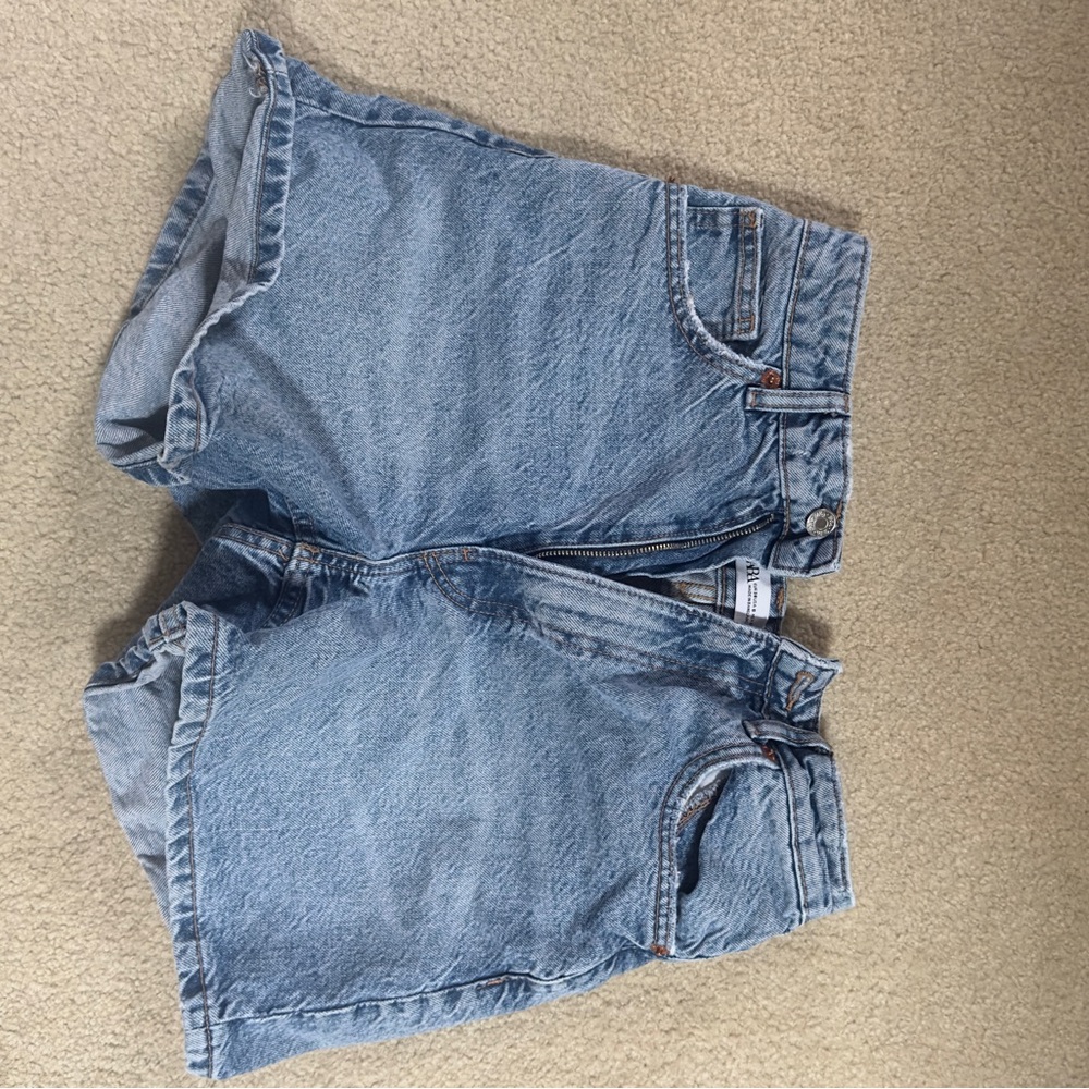 Zara High Waisted Denim Shorts